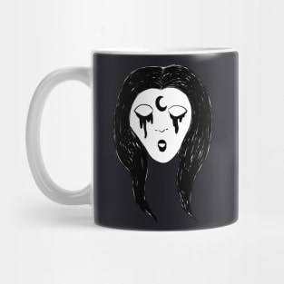 Scary Moon Witch Lineart Mug